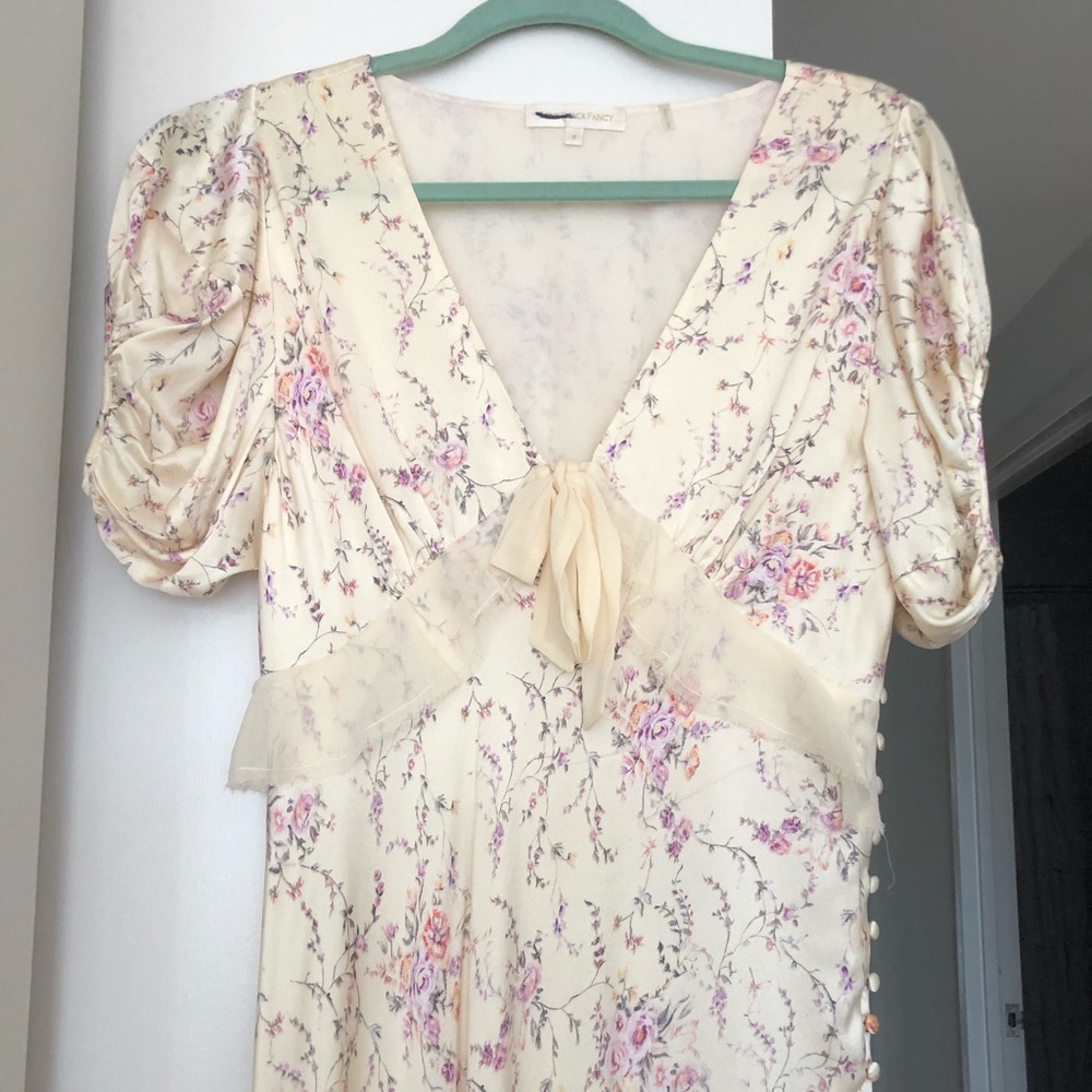 Loveshackfancy Lillian floral silk maxi dress 0